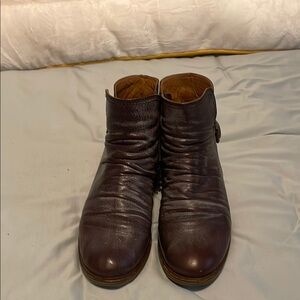 Sofft Comfortiva Align Brown Leather Ankle Boots with Zip-Up Closure